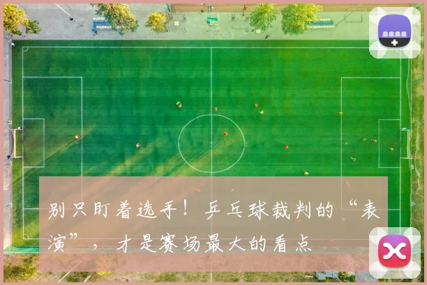 别只盯着选手!乒乓球裁判的“表演”,才是赛场最大的看点