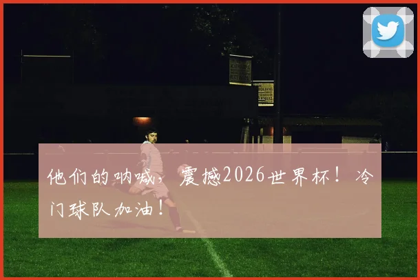 他们的呐喊,震撼2026世界杯!冷门球队加油!
